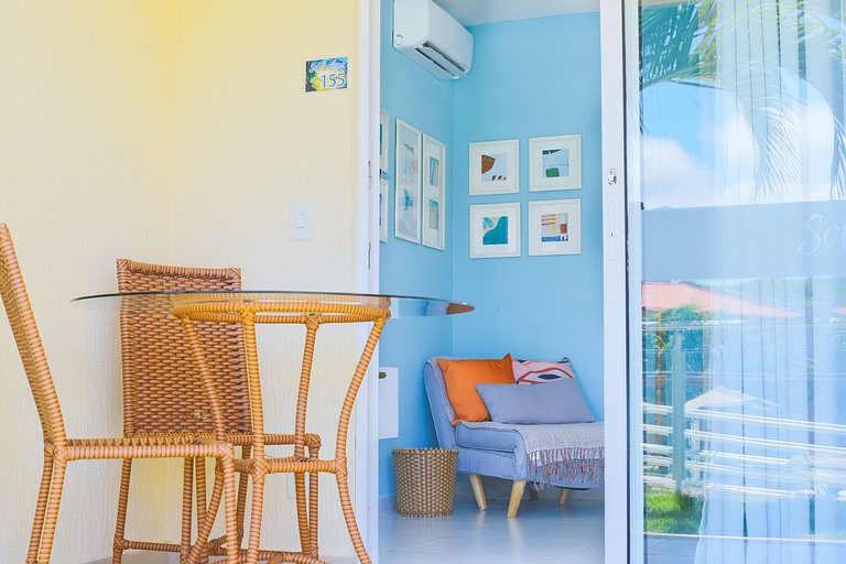 155- Apartamento térreo frente a la piscina climatizada