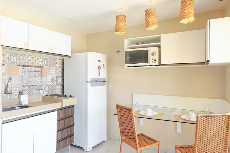 155- Apartamento térreo frente a la piscina climatizada