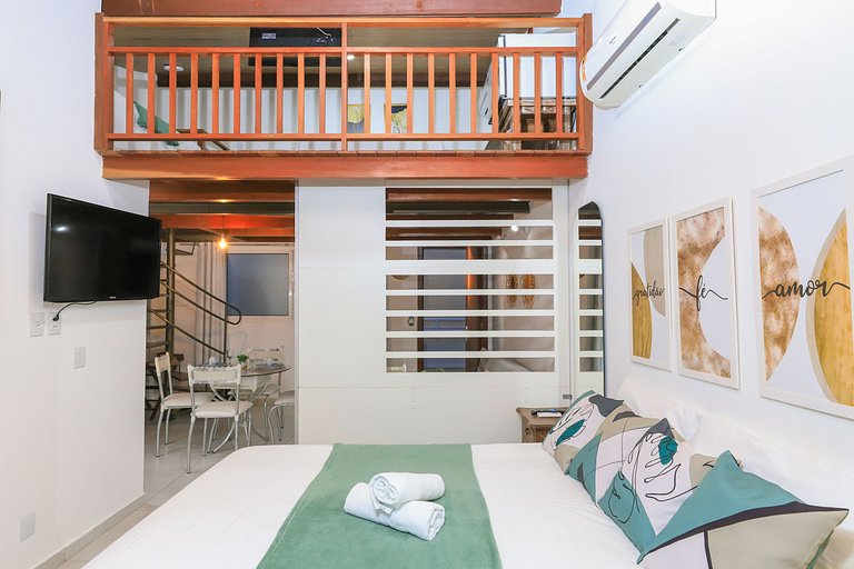 Flat 220 - First floor with mezzanine and garden view