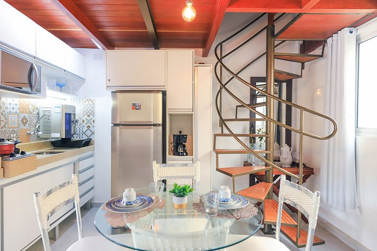 Flat 220 - First floor with mezzanine and garden view