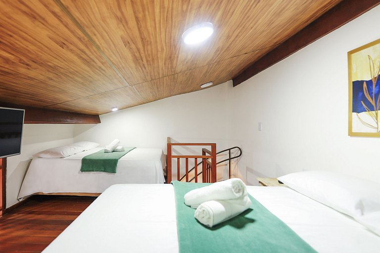 Flat 220 - First floor with mezzanine and garden view