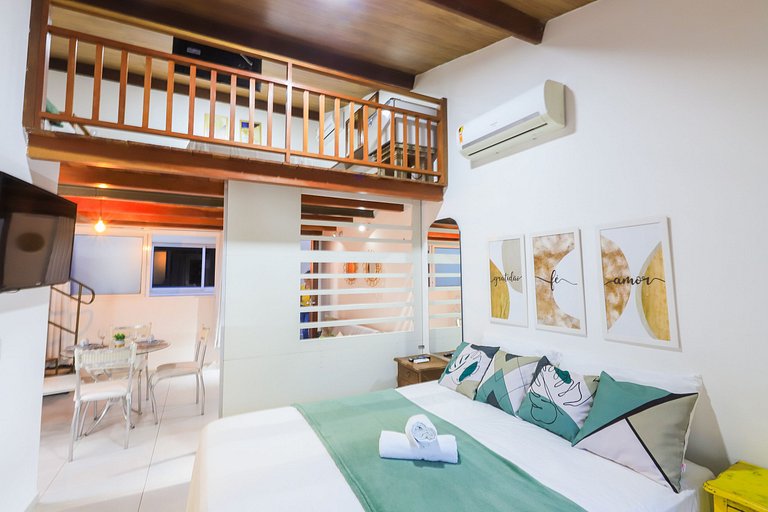Flat 220 - First floor with mezzanine and garden view