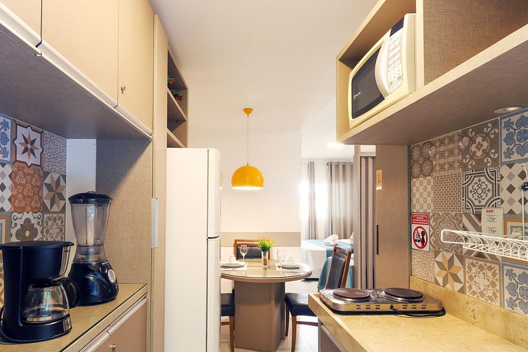 Apartamento térreo com vista para o jardim