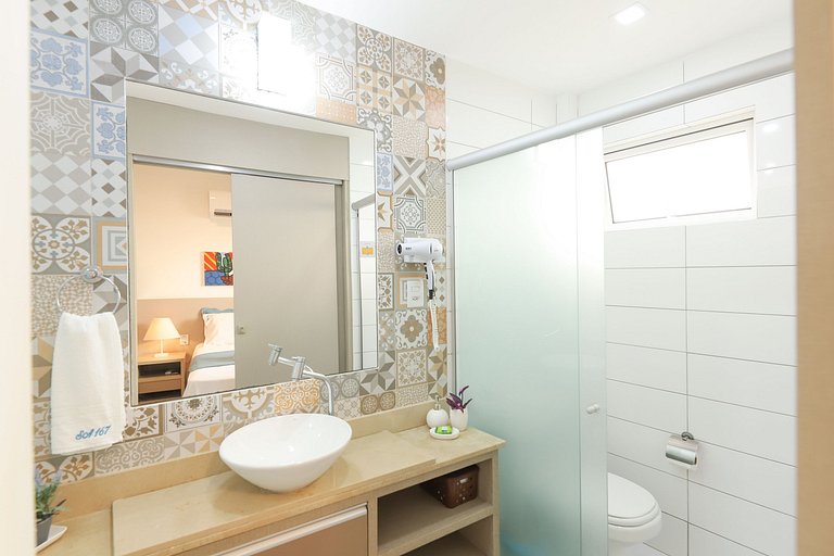 Apartamento térreo com vista para o jardim