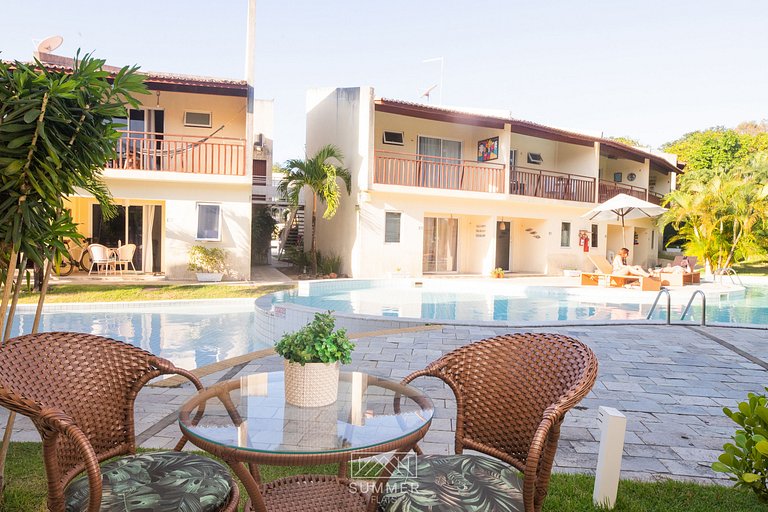 102- Air-conditioned ground floor apartment facing the pool