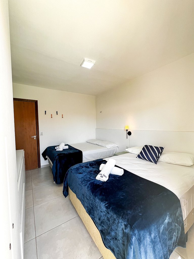 Triplex familia com 2 quartos e 3 banheiros
