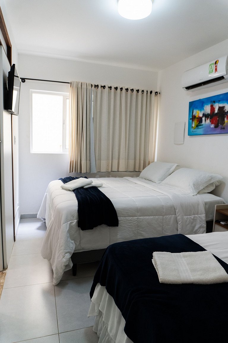 Lindo flat familia para até 5 pessoas