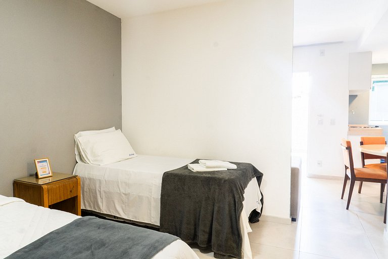 Flat família terreo para até 5 pessoas