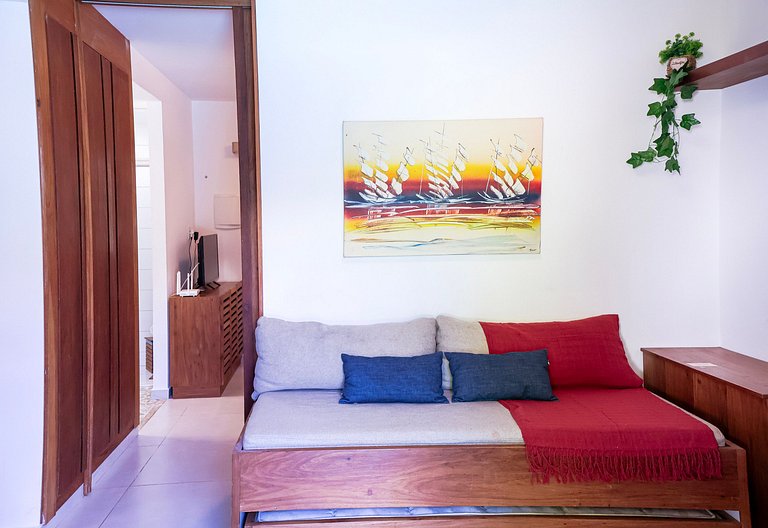 Encantador piso en Pipa frente a la piscina