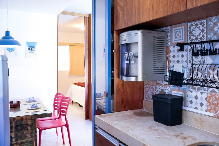 104- Fully equipped ground floor apartment facing the pool