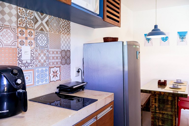 104- Fully equipped ground floor apartment facing the pool