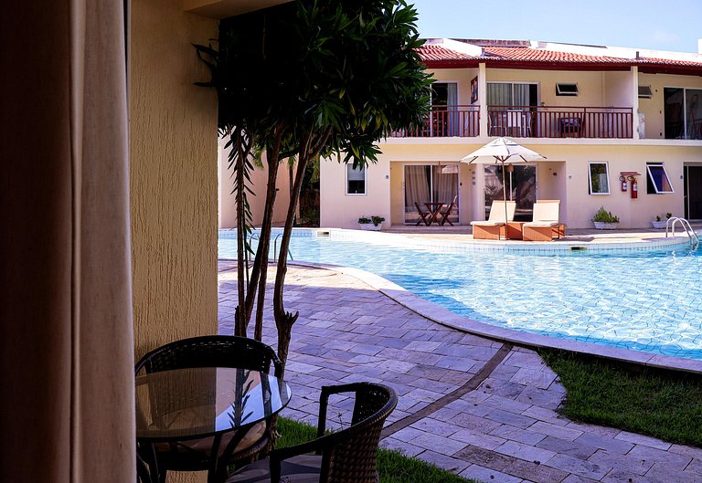 104- Fully equipped ground floor apartment facing the pool