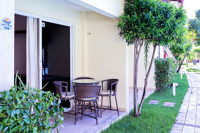 Encantador piso en Pipa frente a la piscina