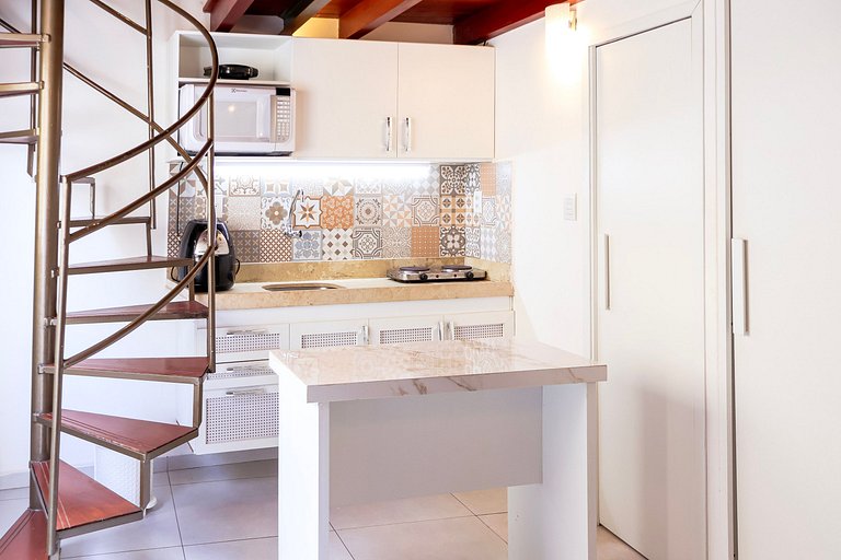 Flat 268 - Primeiro andar com mezanino e vista jardim