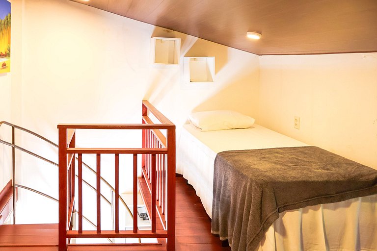 Flat 268 - Primeiro andar com mezanino e vista jardim