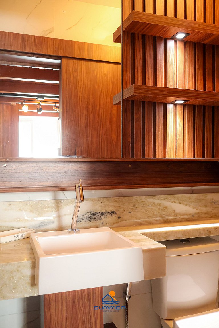 Apê familia 2 quartos 2 banheiros vista piscina