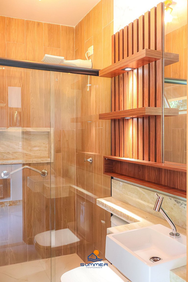 Apê familia 2 quartos 2 banheiros vista piscina