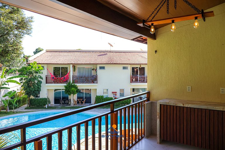 Apê familia 2 quartos 2 banheiros vista piscina