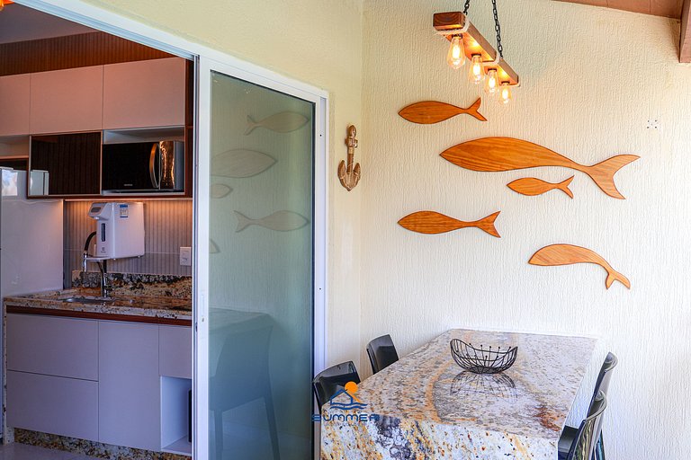 Apê familia 2 quartos 2 banheiros vista piscina