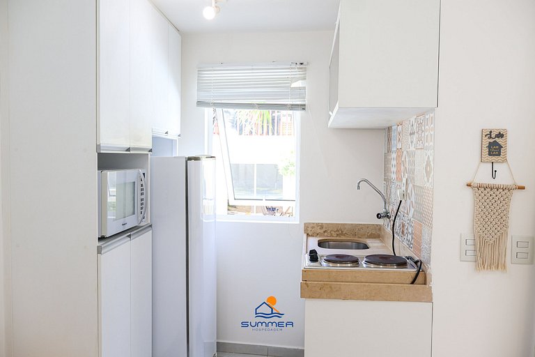 Apê terreo frente piscina