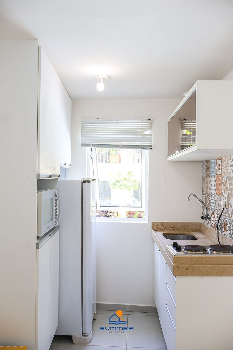 Apê terreo frente piscina