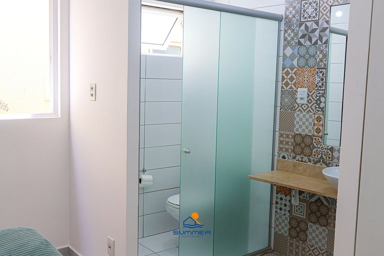 Apê terreo frente piscina