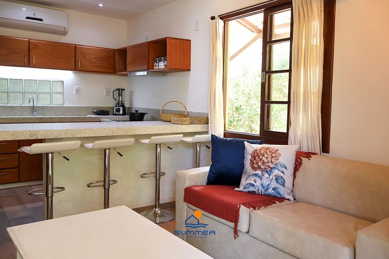 A25-Casa en la entrada de la playa do amor con 2 suites
