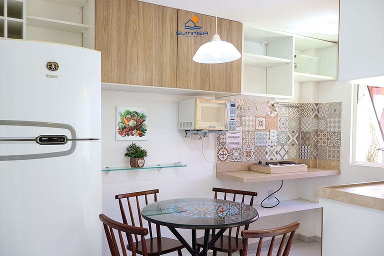 Apartment with a view of the heated pool 400 meters from dow