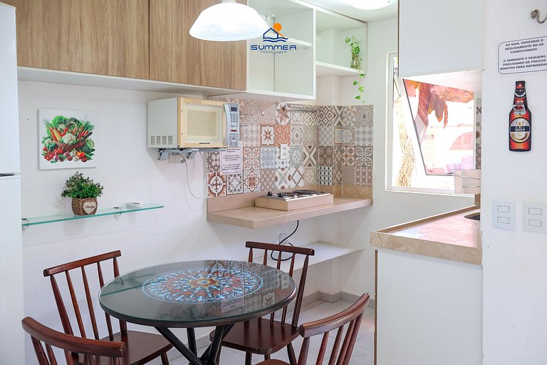 Apartment with a view of the heated pool 400 meters from dow