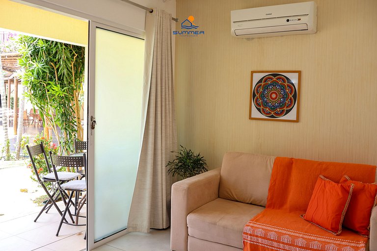 Apartment with a view of the heated pool 400 meters from dow