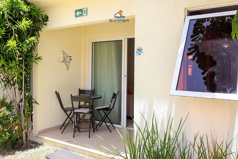 Apartment with a view of the heated pool 400 meters from dow