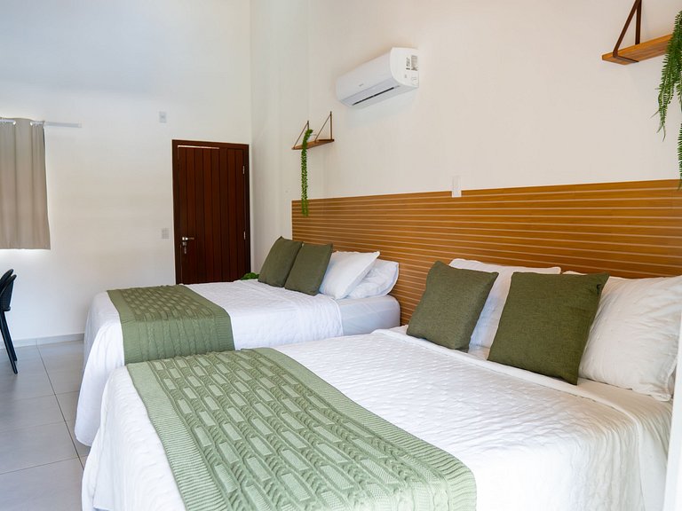 Apartamento climatizado con vista a la piscina para la famil